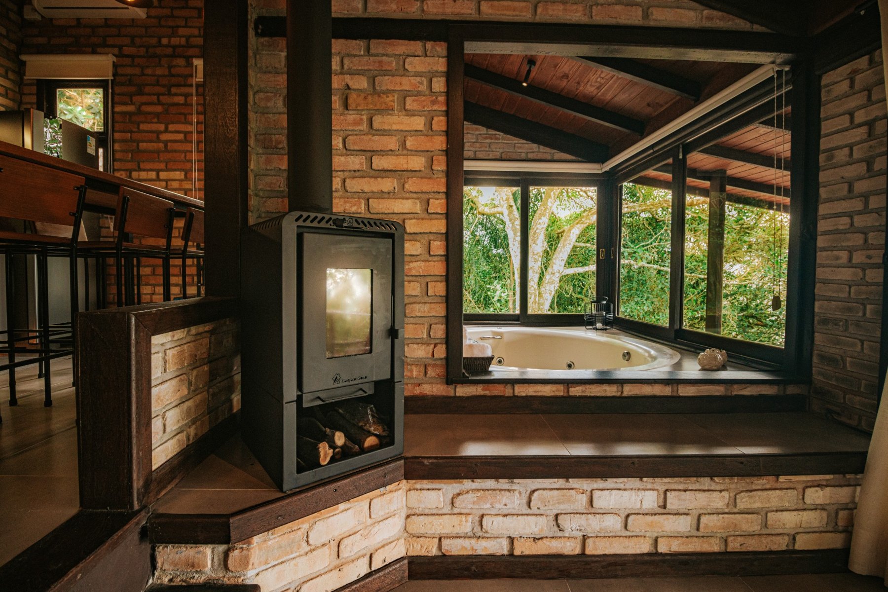 Ambiente e detalhes da Cabana Odoyá